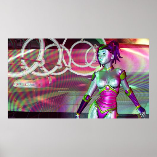 行列SFロボットパナラミック ポスター (正面)