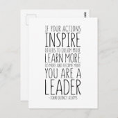 行動が人々に感動を与えるならば、ジョン・クインシー・アダムズ ポストカード (正面/裏面)