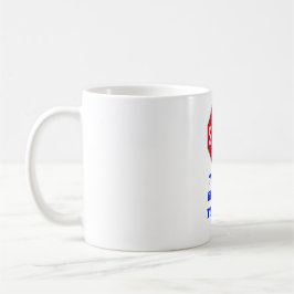 行動する前に立ち止まって考えよう コーヒーマグカップ