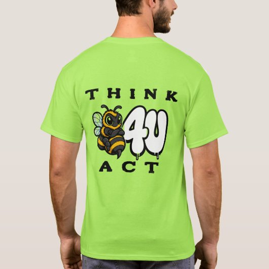 行動する前に考えよう Tシャツ (裏面)