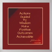 行動と知恵が成果を上げ前向きる ポスター (正面)