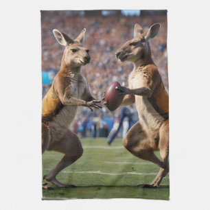 「行動の下に:カンガルー遊のオーストラリアの規則 キッチンタオル