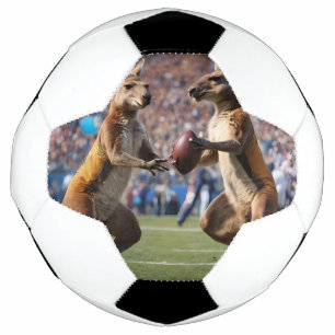 「行動の下に:カンガルー遊のオーストラリアの規則 サッカーボール