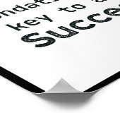 行動はすべての成功の基本鍵である ポスター (角)