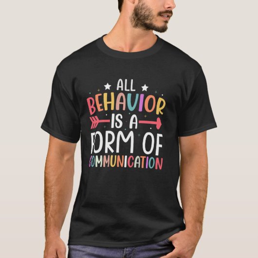行動はすべてコミュニケーションの型枠である Tシャツ (正面)