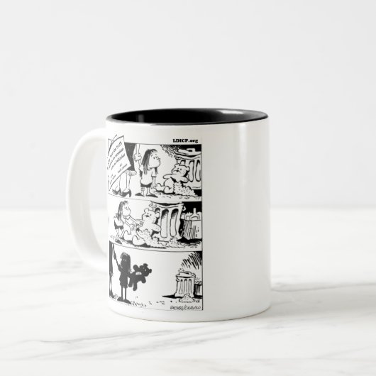 行動は本当のコーヒーマグである ツートーンマグカップ (正面左)