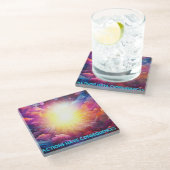 行動は結果をもたらす ガラスコースター (アングル)