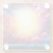 行動は結果をもたらす ガラスコースター (裏面)