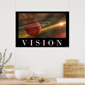 行動を伴わないビジョンは空想だ。 ポスター (キッチン)