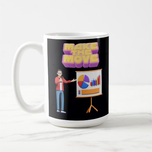 行動を起こす コーヒーマグカップ (左)