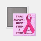 行動を起こす，乳がん認識度_ マグネット (正面/裏面)