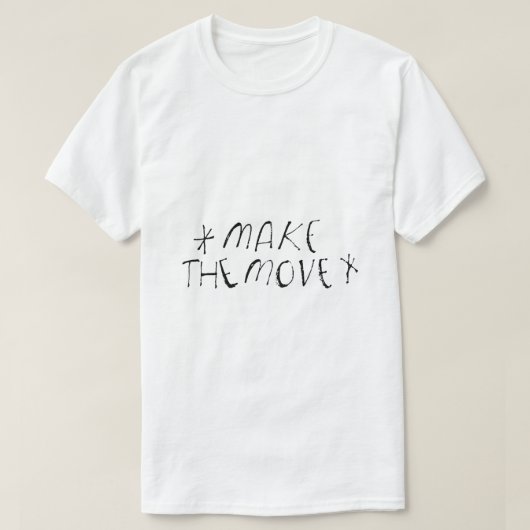 行動を起こせ – アクションタイポグラフィ Tシャツ (デザイン正面)
