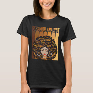 行動アナリストのアフリカ系アメリカ人女性ブラックホイスト Tシャツ