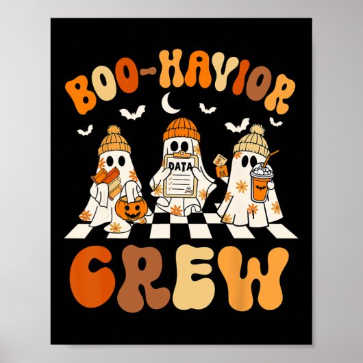 行動アナリストのハロウィーンかわいい幽霊行為 ポスター (正面)