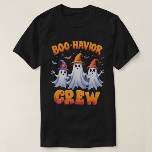 行動アナリストのハロウィーンABA幽霊ブアビアー Tシャツ (デザイン正面)