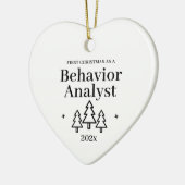 行動アナリストの新しいジョブとしての初めてのクリスマス セラミックオーナメント (左)