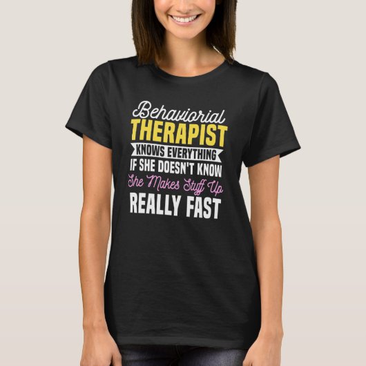 行動セラピストRBT技術者アナリストの振る舞い Tシャツ (正面)