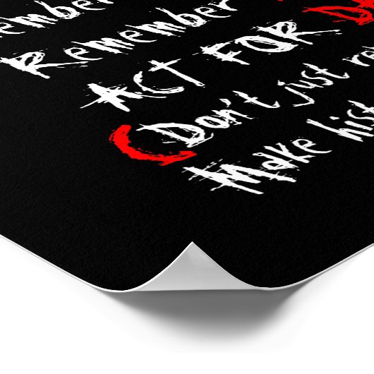 行動主義:ジェノシドを覚えてはいけない… ポスター (角)