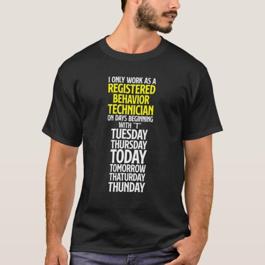 行動技術者 ビヘイビア・テクニシャン RBT1 Tシャツ (正面)