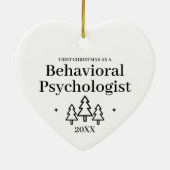 行動的心理学者の新しい仕事のクリスマス セラミックオーナメント (裏面)