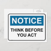 行動考え前の通知 ポストカード (正面/裏面)