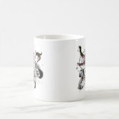 行商人のタータンチェックのライオン コーヒーマグカップ (中央)