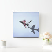 行商人のハンターF58の_Aviationの写真撮影II スクエア壁時計 (ホーム)