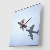 行商人のハンターF58の_Aviationの写真撮影II スクエア壁時計 (傾斜)