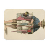 行商人のプレート17 「中国の衣装」 マグネット (横)