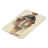 行商人のプレート17 「中国の衣装」 マグネット (左側)