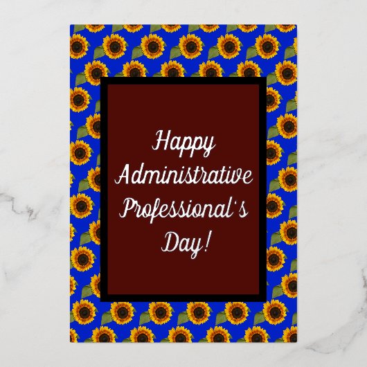 行政プロフェッショナルの日向花芸術 箔シーズンカード (正面)