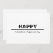 行政プロフェッショナルの日 招待状 (正面/裏面)