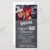 行政上正しく不正確な黒板のクリスマス シーズンカード (正面/裏面)