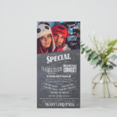 行政上正しく不正確な黒板のクリスマス シーズンカード (スタンド正面)