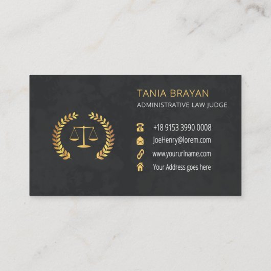 行政法裁判官法 名刺 (裏面)