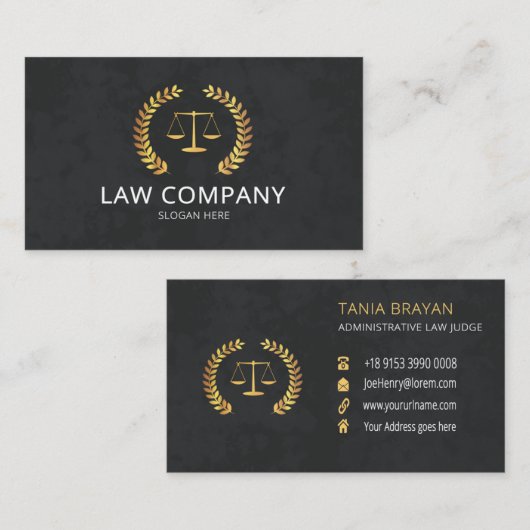行政法裁判官法 名刺 (正面/裏面)