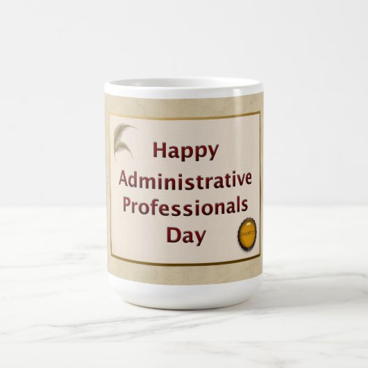 行政用プロフェッショナルの日の贈与 コーヒーマグカップ (中央)