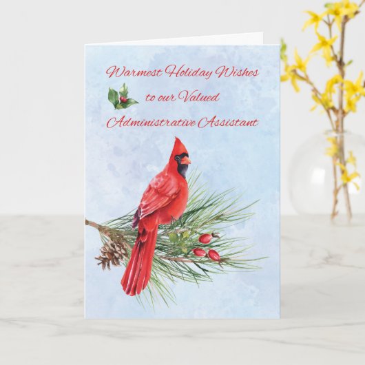 行政補助感謝の業務 カード (黄色い花)