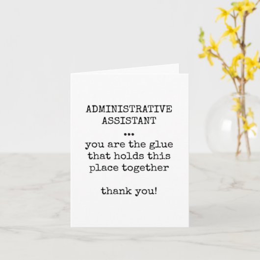 行政補助感謝カード カード (黄色い花)