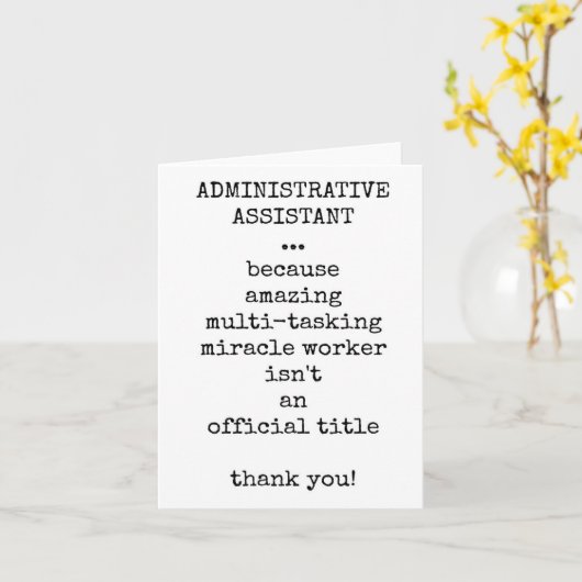 行政補助感謝カード カード (黄色い花)