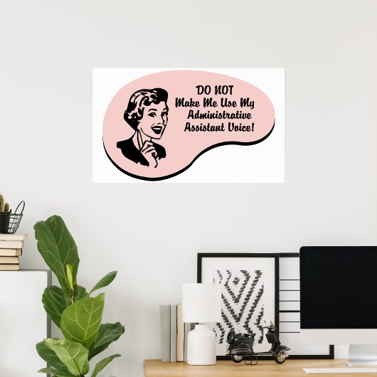 行政補助音声 ポスター (ホームオフィス)