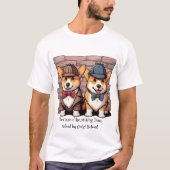 行方不明のおやつの謎:コーギーが解決! Tシャツ (正面)