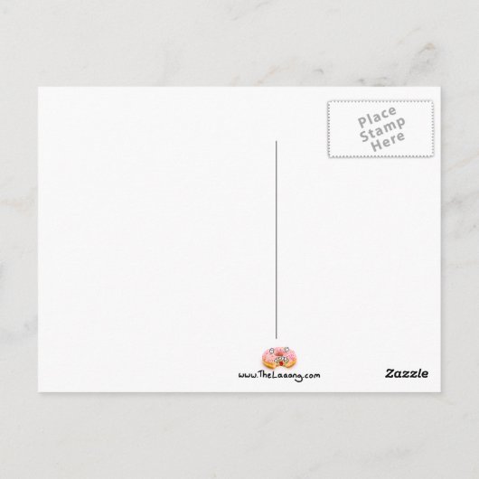 行方不明のかみ傷の郵便はがきが付いているチョコレート・バー ポストカード (裏面)