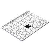 行方不明のパズルのピース柄 ノートブック (左側)
