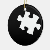 行方不明のパズルの部分 セラミックオーナメント (左)