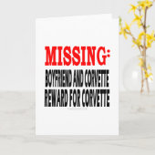 行方不明のボーイフレンドおよびコルベット: Corvettのための報酬 カード (黄色い花)