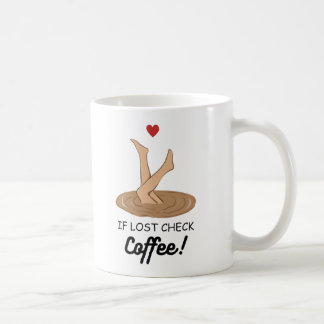 行方不明の時はコーヒーを探せ 面白い コーヒー好き アート コーヒーマグカップ