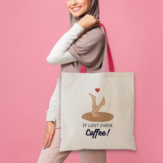 行方不明の時はコーヒーを探せ 面白い コーヒー好き アート トートバッグ
