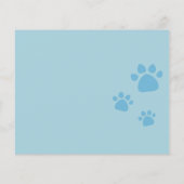 行方不明の犬 モダン ブルー 写真 ポスター チラシ (裏面)