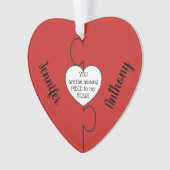 行方不明の部分はクリスマスのアクリルのオーナメントをつなぎます オーナメント (正面)